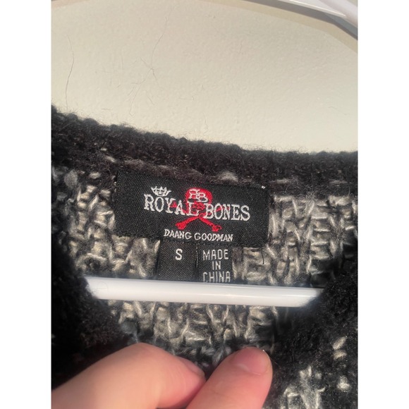 Royal Bones Daang Goodman Plaid Goth Grunge Dark Academia Sweater Size Small - Picture 9 of 12